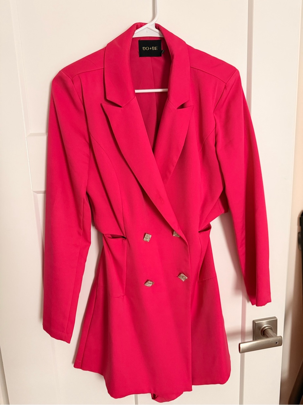 DO+BE Pink Double-Breasted Blazer Romper